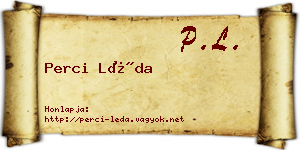 Perci Léda névjegykártya